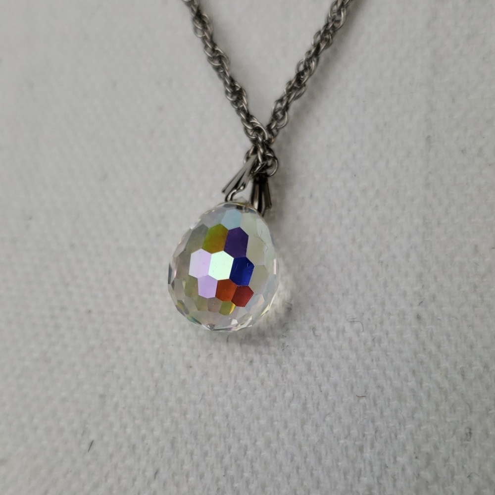 Vintage 70s Aurora Bourealis 22" Necklace